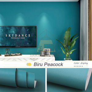 Wallpaper Premium Stiker Dinding Korea Lemari Meja Polos Stiker Wallpaper Dinding Warna Solid Macaron Terlaris Wallpaper Murah