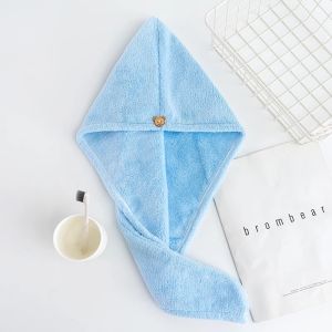 Handuk Keramas Pengering Rambut Microfiber Hair Drying Towel Cap Handuk Kepala Keramas Turban Serat