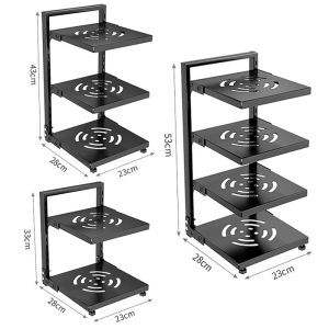 Adjustable Under Sink Pots & Pans Rack Kitchen Countertop Multifunctional Storage Organizer Holder Kitchen rack Kitchen Pan Organizer 2-4 layer XPH513