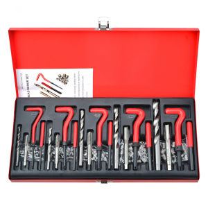 131Pcs Thread Repair Tool M5 M6 M8 M10 M12 Coil Drill Insert Instalasi Kit Blok Mesin Memulihkan Set yang Rusak