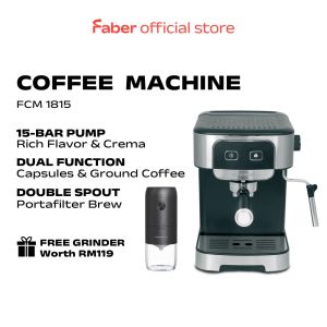 Faber Coffee Machine Retro-Black FCM1815