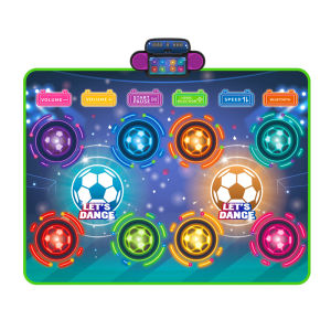 Double Dancing Mat Toys Light Up 8 Buttons Dance Mat for Kids Bluetooth Dance Pad Musical Playmat Game Gifts