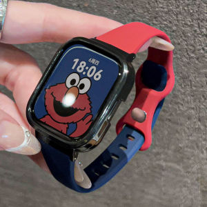 Colorblock Silicone Strap with Hollow Case for Xiaomi Redmi Watch 5 Active / Redmi Watch 5 Lite / Redmi Watch 4 / Redmi Watch 3 Active / Redmi Watch 3 / Mi Watch Lite Strap Smart Watch Band for Redmi Watch 5Active 5Ltie Replacement Wristband Accessories