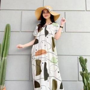Daster Kekinian/Daster Rayon Busui/Daster Sematakaki/Daster Panjang Busui SemataKaki Non Ruffle LD 120