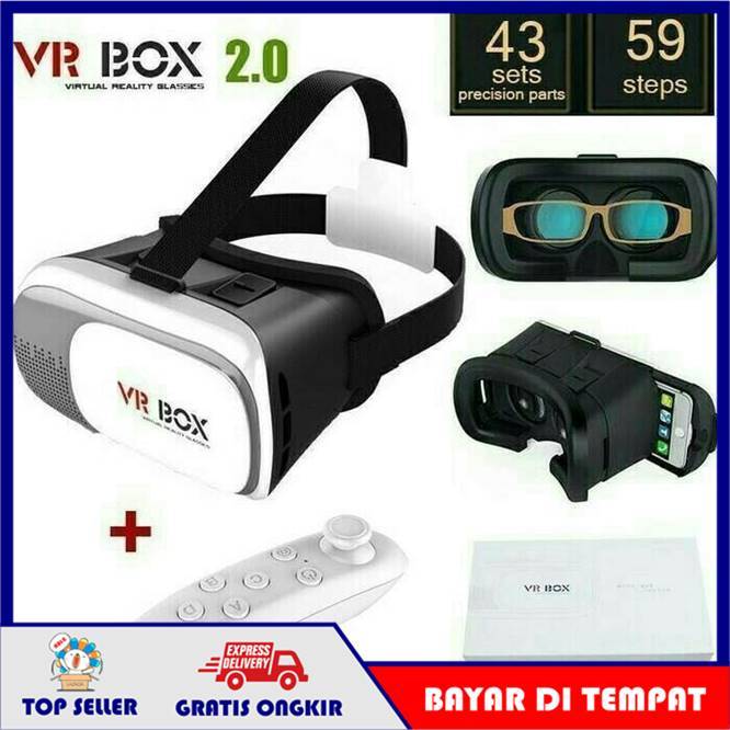 Vr box untuk semua hp vr box 360 asli lengkap Virtual Reality Glasses  VR Box generasi for Smartphone IOS Android Lazada Indonesia