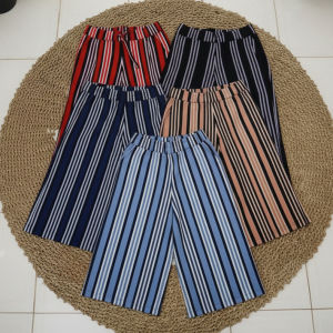 Promo!!! paket 5 pcs Celana Pendek Wanita  Dewasa Jumbo Motif Salur buat sehari hari