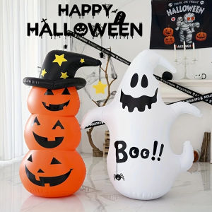 แก้วน้ำปาร์ตี้ผีฟักทองพองฮาโลวีน อุปกรณ์ประกอบฉากของเล่นตกแต่งพีวีซีป้องกันสิ่งแวดล้อมฮาโลวีน