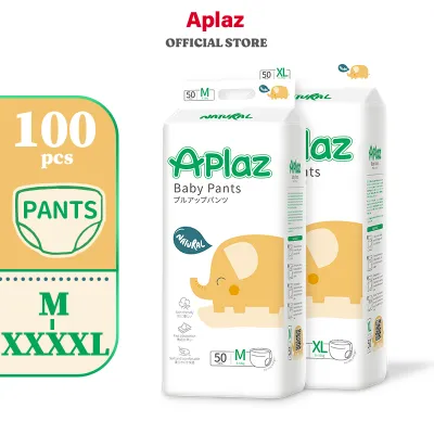 【Buy 1 Take 1】 Aplaz Natural Diaper for Baby Pants M -XXXXL Pack of 1 50 pad Baby Korean Diaper Babies