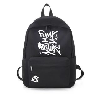 Tas Ransel Pria Tas Pria PUNK IS ATTITUDE Free Sticker