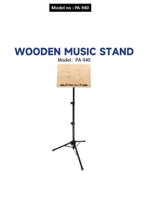 Wood Panel Sheet Small Music Stand With Adjustable Height
