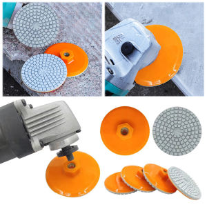 80 mét 3 inch Phớt đánh bóng 150-1000 Mạt giũa kim cương khô ướt Buff đĩa M10 linh hoạt Mài đĩa tấm đánh bóng cho Granite đá cẩm thạch bê tông