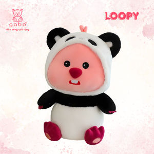 gấᴜ Bông Hải Ly Loopy Cosplay Cún gấᴜ Trúc Hải Li Đội Mũ Hoạt Hình Pororo Vải Mền Mịn Size To  K3T1