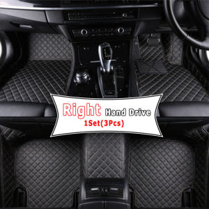 RHD Car Floor Mat for Volkswagen Golf 7 MK7 2014 2015 2016 2017 2018 2019 2020 Leather Waterproof Car Carpet Car Interior Accessories Car Styling