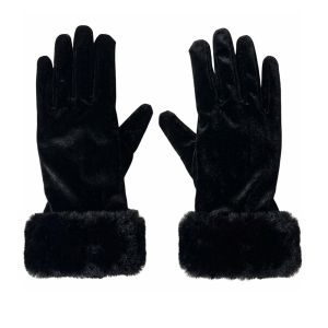 IVYAN Thickened Christmas Gloves Warm Red Velvet Velvet Mittens Furry Soft Full Finger Gloves Winter