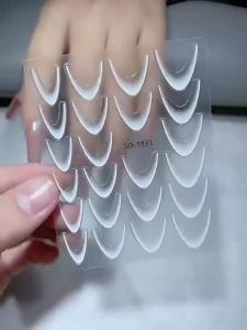 French Tip Nail Stickers Self-Adhesive Nail Decals Nail Art Decorations French Line Nail Art Stickers for Woman Girls