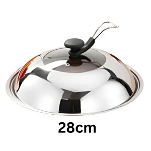Toymaker /Stainless Steel Glass Pot Frying Wok Pan Cover 32cm34cm36cm38cm kitchenware