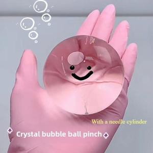 ZEEMIN Squeeze Toy Adjustable Vacuum Squishy Stress Ball Toy for Stress Relief and Relaxation Transparent Bouncy Bubble Ball Party Gift
