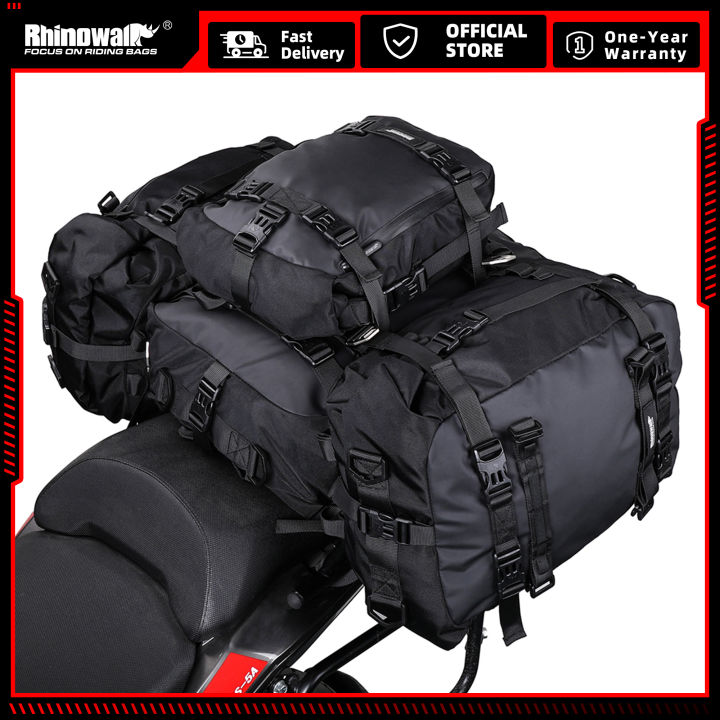 मोटरसाइकिल की पिछली सीट के लिए सैडल बैग – बाइक के सामान को रखने के लिए वाटर-रेज़िस्टेंट PU लेदर टेल बैग