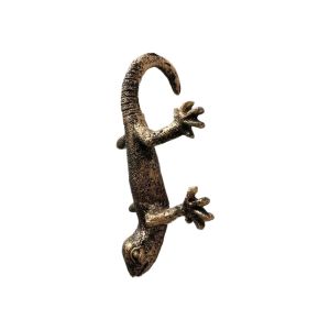 ANBIHE Potted Plant Partner Bronze Gecko Garden Decoration Hanging Decor Dog Garden Figurine Pot Hanging Ornament Gecko Dog Climbing Garden Statue Flower Pot