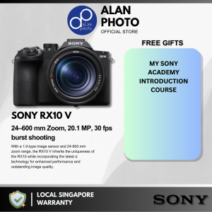 Sony RX10 V RX10M5 Digital Camera | 24–600 mm Zoom | 20.1 MP | 30 fps burst shooting | Sony Singapore Warranty