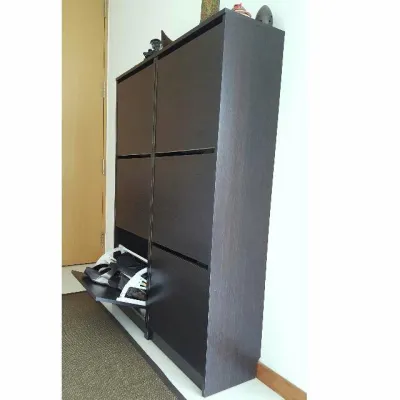 IKEA BISSA kabinet Kasut dengan 3 petak