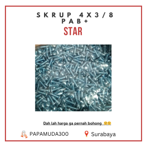 Tapping Skrup kecil Sekrup 4 x 3/8 6 x 3/8 6 x 3/4 PAB +
