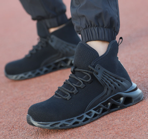 QINHUIZE New steel toe cap safety shoes mens waterproof and breathable SRA non-slip EVA light four seasons work shoes