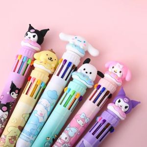 Pulpen Pena Mekanik 10 Warna Karakter Kartun Cute Pulpen Lucu 3D DOLL Bolpen Gel Tinta Donat Animasi 10 Warna Alat Tulis Sekolah Anak