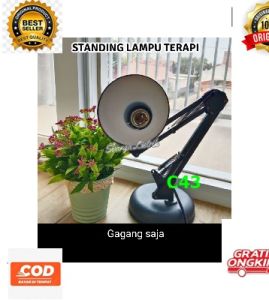 C43 TEMPAT LAMPU BESI E27 100% ORI BELAJAR BACA METAL RUMAH LAMP TERAPI KESEHATAN PENERANG BOHLAM LED FITING FITTING TIANG STAND GAGANG BESI DUDUKAN HOLDER LIPAT NAIK TURUN 60 CM FLEXSIBLE MEJA TABLE LANTAI LIGHTING STANDING  Harga belum termasuk bohlam