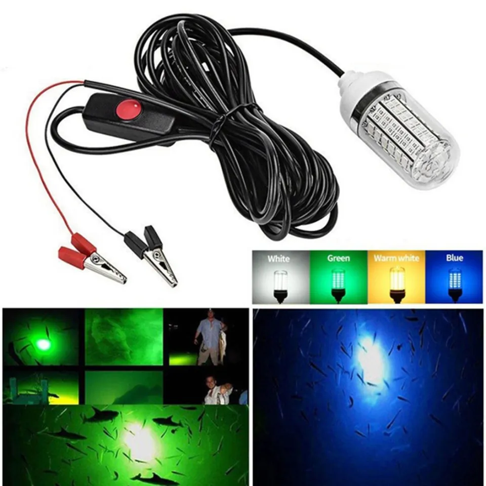 Best selling 12V 15W LED Highlighted Outdoor Fishing Light Deep Drop  Underwater Lures Light Waterproof Fish Attractor Submersible Freshwater  Saltwater Underwater Fishing Light Lamp