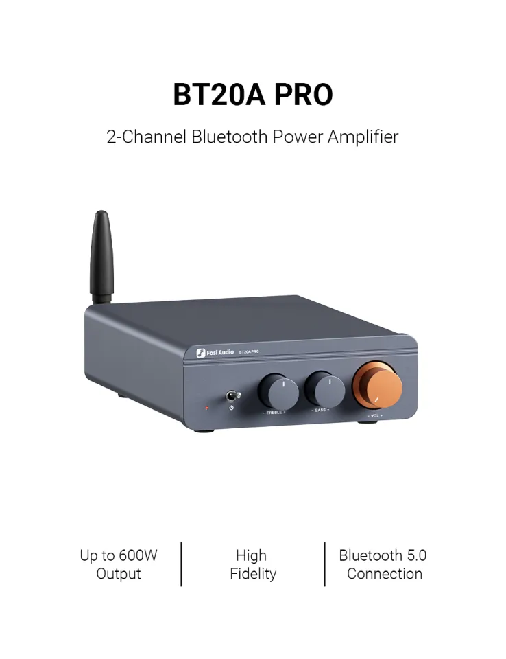 Fosi Audio BT20A Pro TPA3255 Bluetooth Sound Power Amplifier 300W