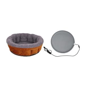 TEWUB USB Charging Pet Heating Nest Soft Plush Warm Adjustable Temperature Cloud Sofa Dog House Pet Supplies Timer Function Cat Sleeping Nest Winter Season