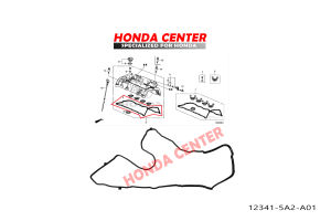 Packing paking perpak karet tutup cover klep cylinder head accord cr2 odyssey 2013 2014 2015 2016 2017 2018 2019 2020 2021 12341-5A2