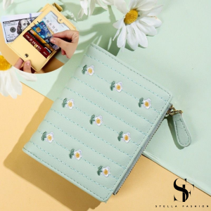 Stellafashion1991 Cute Floral Leather Woman Wallet Students Coin Purse Card Holder Wallets For Women