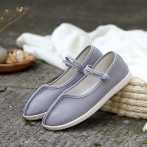 New Spring Ethnic Style Hanfu Cotton And Linen Embroidered Shoes WomenS Flats