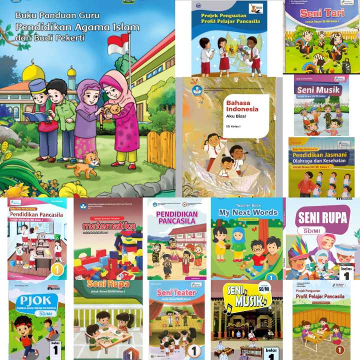 Buku Kelas 1 SD/MI Kurikulum Merdeka, PAI, BAHASA INDONESIA, MTK ...