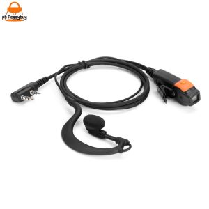 【VS】 PU Wired Walkie Talkie Headset Earphones K-Plug Earhook Earpiece Dual PTT G Type with Microphone for Kenwood Baofeng 888S TYT