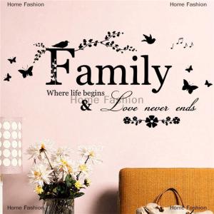 [COD] Home Fashion Family Letter Quote Removable Vinyl Decal Art Mural Home Decor Wall Stickers