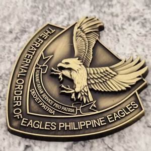 Car Metal The Fraternal Order of Philippine Eagles Logo New Design TFOE-PE Eagles Emblem for Car Sticker Motorcycle 3M Scratch Resistant Waterproof Metal The Fraternal Order of Eagles Badge Decoration Accessories