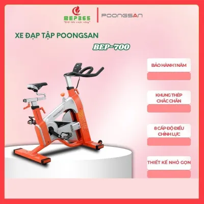 Xe Đạp Tập Poongsan BEP-700 – Kháng Lực Trực Tiếp 8 Mức – Bánh Đà 20kg – Tải Trọng 125kg