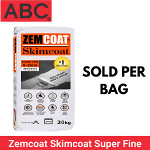 ABC Zemcoat Skimcoat 20kg Superfine White Skim Coat Ultra-thin Plastering 0-2mm Thickness
