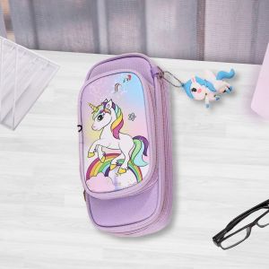 9904 / UNICORN DESIGN Pencil case / 笔盒 / Kotak Pencel Sekolah / Tadika Primary School Cartoon Girl Cute Stationery