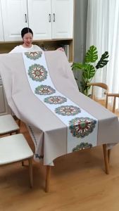 Pvc Tablecloth Oil Proof Waterproof Scratch Resistant Cover Outdoor Dining Table Cloths 4/6/8seater