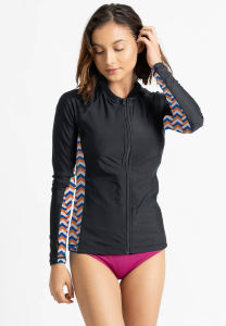 FUNFIT UPF50+ Zip Front Rashguard (Variety Print) (Surfing Swimming Jacket)