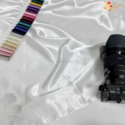 Vải lụa tráng gương Valentino Phượng Thúy dày bóng mướt rũ chuyên may áo dài cao cấp khổ 1m50