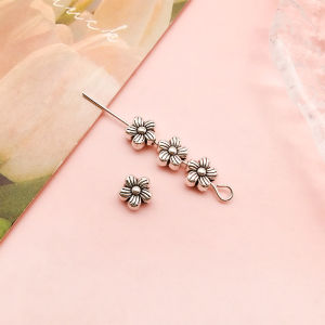 shiqinbaihuo 30 cái lốc Tây Tạng cổ bạc màu rỗng bóng kim loại hạt Spacer hạt đối với trang sức làm DIY Vòng đeo tay nekclace