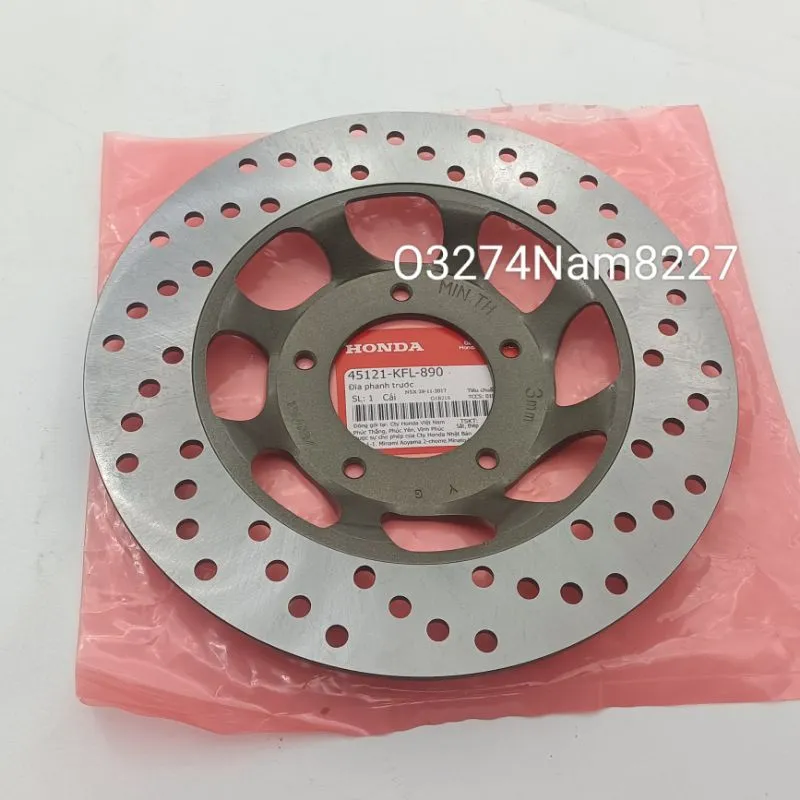 Đĩa thắng phanh trước 5 lỗ xe FUTURE 1 WAVE ZX zin Honda Đĩa