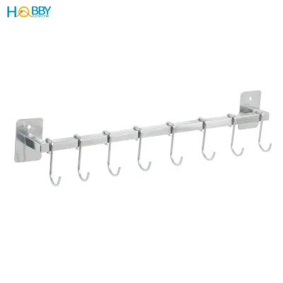 Thanh treo dụng cụ nhà bếp kèm móc treo inox 304 Hobby home decor TTB