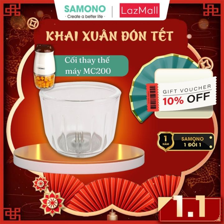 Cối thay thế 0.3L dùng cho máy xay đa năng SAMONO thủy tinh chịu lực ...