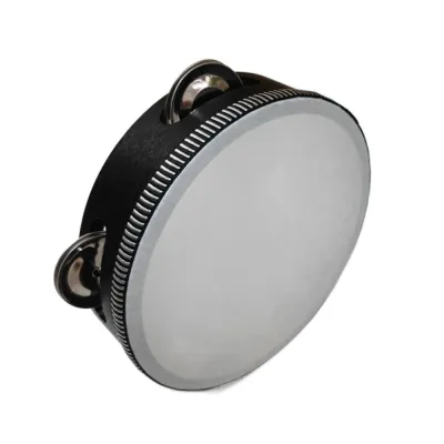 DOHOHO 4/6/8/10 Inch Hand Held Drum Wooden Metal Jingles Percussion Toy Percussion Musical Instrument Tambourine Drum For Party Games
